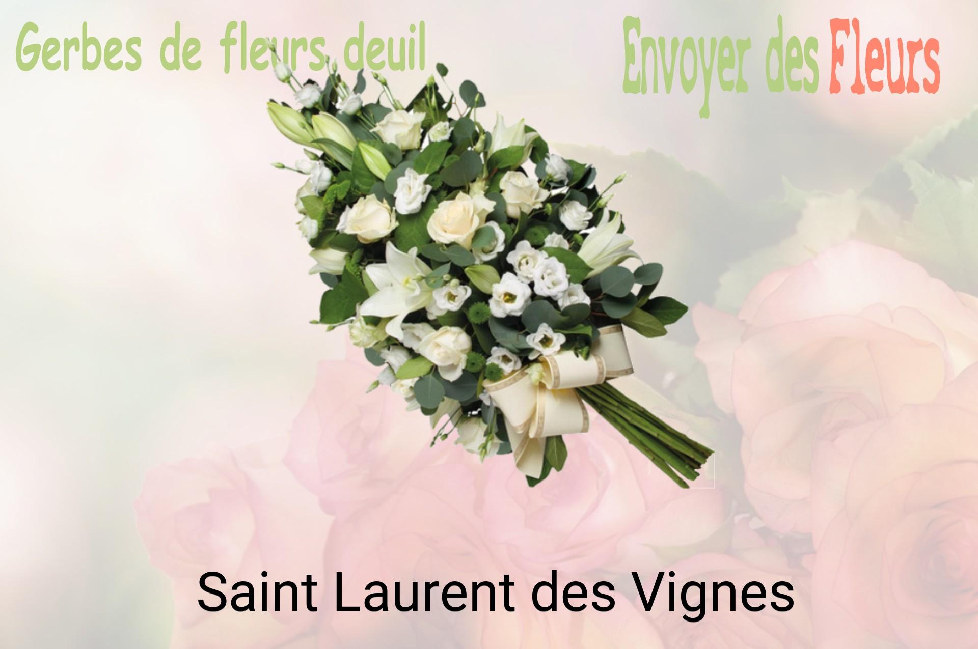 Gerbe de fleurs de deuil livrée à Saint-Laurent-des-Vignes